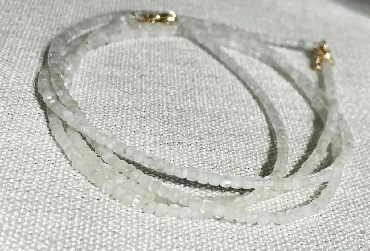 Lunar Whisper – Moonstone With Blue Sheen Necklace view 6